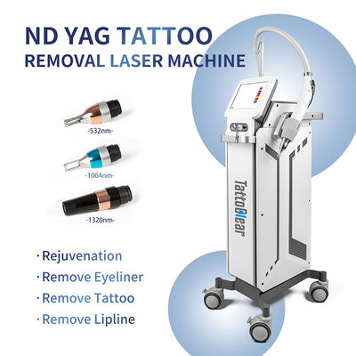 1320nm 1064nm 532nm Q Switch Nd Yag Лазерная машина для удаления татуировок Углеродный пилинг Машина для омоложения кожи